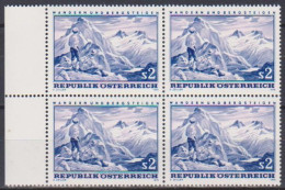 1970 , Mi 1341 ** (2) -  4er Block Postfrisch - Wandern Und Bergsteigen - Unused Stamps