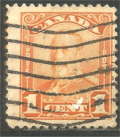 XW02-0044 Canada 1928 King Roi George V Scroll Issue 1c Orange - Used Stamps