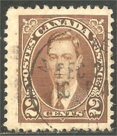 XW02-0025 Canada 1937 King Roi George VI Mufti Issue 2c Brun Brown - Usati