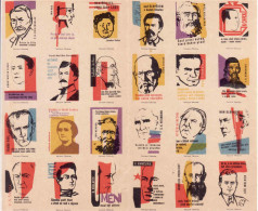 Czech Republic, 24 Matchbox Labels, Čapek Hviezdoslav Komenský Nemcová Wolker Vrchlický Šalda Hašek Arbes Tyl Neruda - Boites D'allumettes - Etiquettes