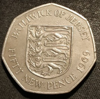 JERSEY - 50 PENCE 1969 - Elizabeth II - 2eme Effigie - KM 35 - FIFTY NEW PENCE - Jersey