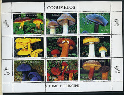 St Thomas Et Prince ** N° 1264BX à 1264CF En Feuillet - Champignons - Mushrooms