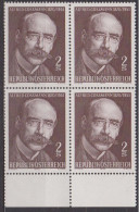 1970 , Mi 1342 ** (5) -  4er Block Postfrisch - 100. Geburtstag Von Alfred Cossmann - Ungebraucht