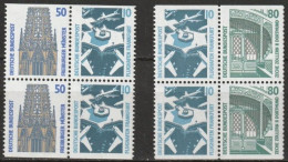 Bund 1993 Zdr. Aus H-Blatt 33 W97, W98, W99 + W100 ** Sehenswürdigkeiten ( B 2930) - Se-Tenant