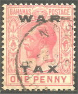 XW03-0041 Bahamas WAR TAX George V One Penny Rose - Militaria