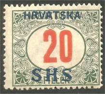 XW03-0033 Hongrie 20f SHS Surcharge - Used Stamps