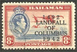 XW03-0042 Bahamas George VI Flamant Rose Flamingo Columbus Colon Colomb - Ships