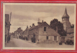 Carte Postale 27. La Croix-Saint-Leufroy  La Grande Rue Et L'église  Très Beau Plan - Other & Unclassified