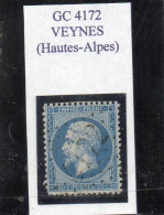 Hautes-Alpes - N° 22 Obl GC 4172 Veynes - 1862 Napoléon III.