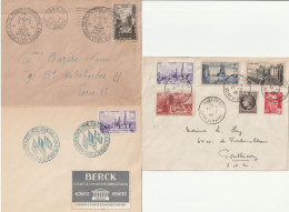 N°742 Sur Lettre Expo: Chappe + N°745 Sur Lettre Obl: Anniversaire Libération De Caen + N°744/7 Obl: Ponthierry . - Lettres & Documents