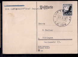 ALLEMAGNE 1936 CORRESPONDANCE DIFFUSÉE PAR ZEPPELING LZ29 - Luchtpost & Zeppelin