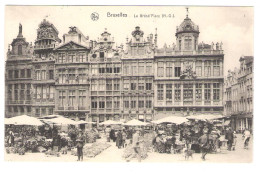 CPA Bruxelles - La Grand'Place - Marché Aux Fleurs - Animée - A Circulée - Mercadillos