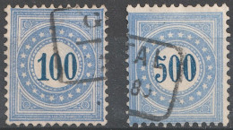 Schweiz Suisse 1878: ERSTE Porto 1er Chiffre-taxe N° 8+9  Type I = 1-3. Auflage Variante Variété NORMAL ⊙ (Zu CHF 72.00) - Taxe