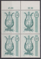 1970 , Mi 1344 ** (2) -  4er Block Postfrisch - Alte Uhren - Uhr Von 1790-1815 - Nuovi