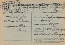 JOLIE CARTE DE 1940 DE GENEVILLIER POUR L ALLEMAGNE .COURRIER DE PRISONNIER DE GUERRE.. INTERESSANTS - Covers & Documents