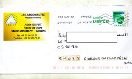 Pap Carte Verte Flamme Chiffree Entete Produit Fermier Argonaute - PAP:  Varia (1995-...)