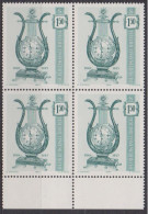 1970 , Mi 1344 ** (4) -  4er Block Postfrisch - Alte Uhren - Uhr Von 1790-1815 - Nuovi