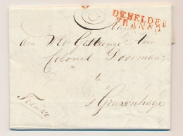 Huisduinen - DE HELDER FRANCO - S Gravenhage 1822 - ...-1852 Prephilately