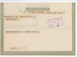 Telegram Brussel - Amsterdam 1956 - Non Classés