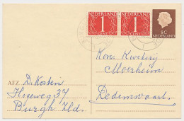 Briefkaart G. 325 / Bijfrank. Burgh Haamstede - Dedemsvaart 1965 - Interi Postali