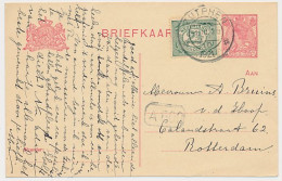 Briefkaart G. 103 I / Bijfrankering Zutphen - Rotterdam 1921 - Interi Postali