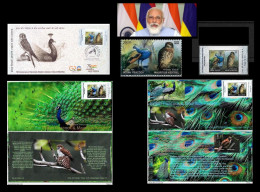 India 2023 India – Mauritius Joint Issue Collection: Rs.25.00 Stamp + Miniature Sheet + FDC + 2 REGISTERED FDC Per Scan - Pavoni
