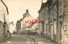 RARE Photo Cpa 45 BOU. La Poste Et La Mairie 1952 - Other & Unclassified