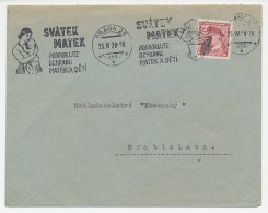 Cover / Postmark Czechoslovakia 1938 Mother S Day - Promote The Protection Of Mothers And Children - Autres & Non Classés