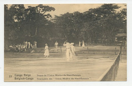 Postal Stationery Belgian Congo 1924 Tennis Court - Mining Union Katanga - Sonstige & Ohne Zuordnung