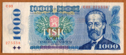 1985 // BANKOVKA STATNI BANKY CESKOSLOVENSKE // 1000 KORUN // VF-TTB - Checoslovaquia