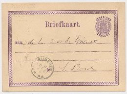Briefkaart G. 3 Firma Blinddruk Nijmegen 1872  - Interi Postali