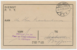 Dienst PTT Harlingen - Sexbierum / Pingjum 1925 - Unclassified