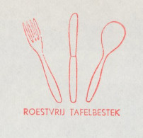 Meter Cover Netherlands 1969 Cutlery - Fork - Knife - Spoon - Apeldoorn - Alimentation