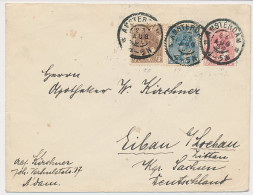 Envelop G. 8 C / Bijfrankering Amsterdam - Duitsland 1905 - Postal Stationery