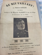 PATRIOTIQUE 14 -18/  AU ROI VAILLANT /EDMOND GAULOIS /ROI DES BELGES  / - Partitions Musicales Anciennes