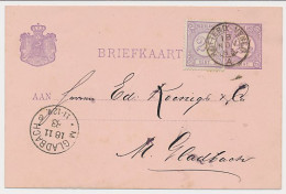 Deurne - Trein Kleinrondstempel Rotterdam - Venlo A 1883 - Briefe U. Dokumente
