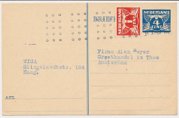 Briefkaart G. 252 / Bijfrankering Den Haag - Amsterdam 1940 - Interi Postali