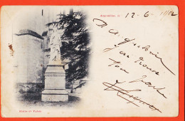 36181 /⭐ Tampon Gare ANGOULÊME 16-Charente Statue VALOIS 1902 à Cécile BOUSQUET La Lauze Par Montral Aude  - Angouleme