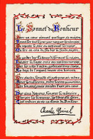 36293 / ⭐ Le SONNETdu  BONHEUR Charles QUINEL Ôde à La Vie Carte Postale  Enluminure 1940s - Philosophie & Pensées