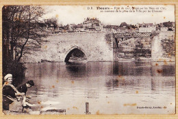 36114 / THOUARS (79) Lavandières Pont XIIIe Coupé Par BLEUS 1912 D'Alice FESQUET à Fernande HUGUET Massannes Gard - Thouars