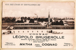 36257 /⭐ MATHA Charente Près COGNAC Chais Et Distilleries LEOPOLD BRUGEROLLE Revers Annotations  - Autres & Non Classés