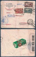 LETTRE CENSURÉE Pour L'ALLEMAGNE Avec MARQUES DE RETOUR ENVOYEUR DAGUIN MARRAKECH 1939 PUB AU DOS FILM FOMA - Covers & Documents