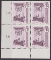 1970 , Mi 1346 ** (2) -  4er Block Postfrisch - Alte Uhren - Uhr Von 1820-1850 - Ungebraucht