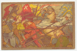 Postal Stationery Switzerland War - Horse - Flag - Militaria