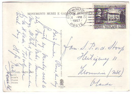 Postcard / Postmark Vatican 1957 Cardinal Capranica - College - Andere & Zonder Classificatie