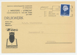 Firma Briefkaart Utrecht 1973 - Uil / Boekhandel - Zonder Classificatie