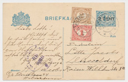 Briefkaart G. 94 A I / Bijfrankering Hilversum - Duitsland 1919 - Material Postal