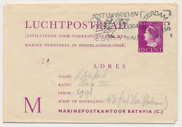Luchtpostblad G. 1 B Amsterdam - Nederlands Indie 1949 - Material Postal