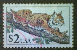 United States, Scott #2482, Used(o), 1990, Bobcat, $2.00, Multicolored - Usados