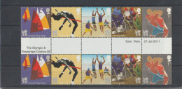 Great Britain 2012 Olympic Games In London Strips Of Five In Gutter Pairs MNH/**. Postal Weight Approx. 0,04 Kg. Please - Sommer 2012: London